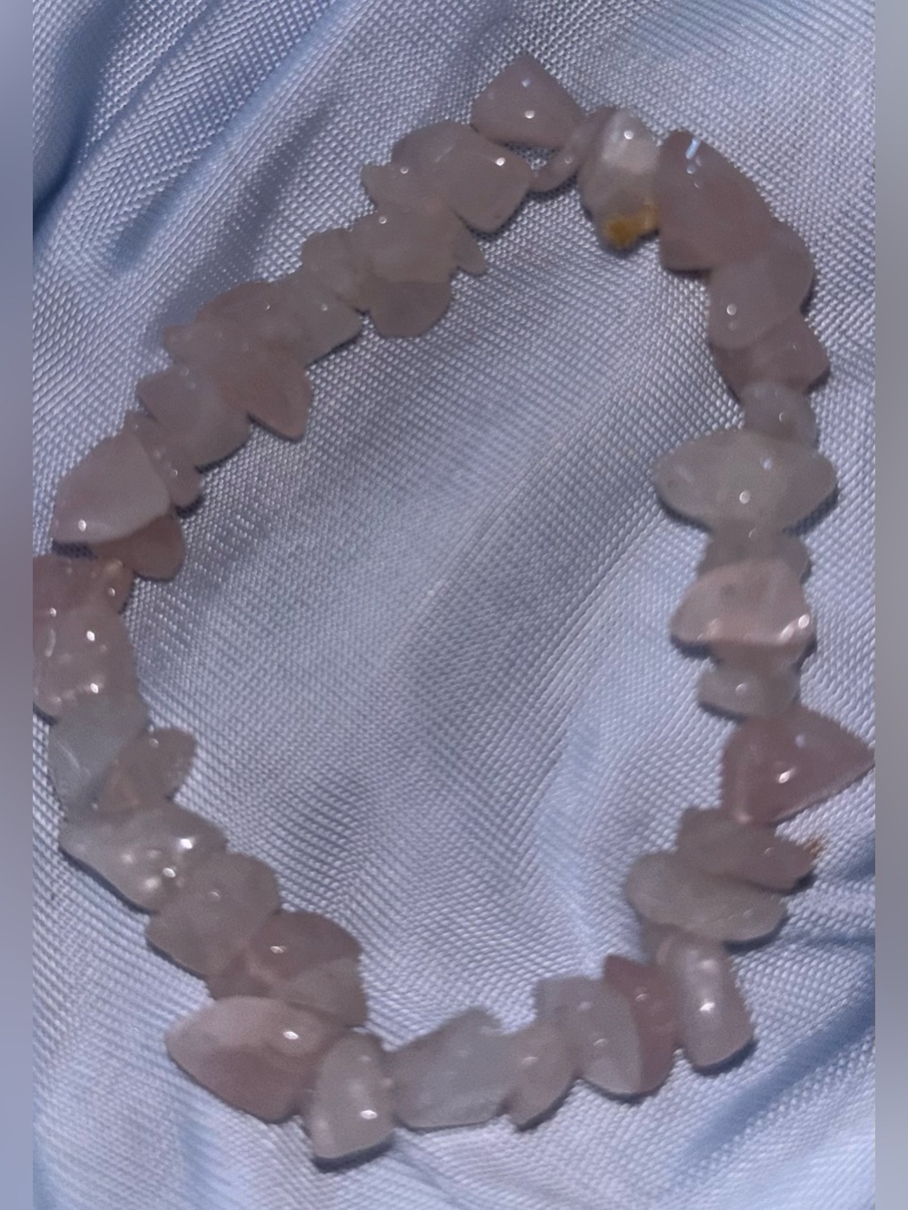 Delicate Rose Quartz Chip Stretch Bracelet - Women Jewelry